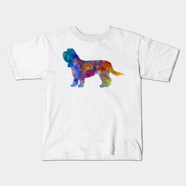 Grand Basset Griffon Vendeen in watercolor Kids T-Shirt by PaulrommerArt